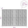 Gabion 5 mm langasta ja 5x10 cm verkosta 300x10x200 cm