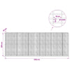 Gabion 5 mm langasta ja 5x10 cm verkosta 550x10x200 cm