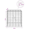 Gabion 5 mm langasta ja 5x10 cm verkosta 50x20x50 cm