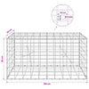 Gabion 5 mm langasta ja 5x10 cm verkosta 100x20x50 cm
