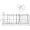 Gabion 5 mm langasta ja 5x10 cm verkosta 150x20x50 cm