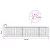 Gabion 5 mm langasta ja 5x10 cm verkosta 250x20x50 cm