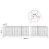Gabion 5 mm langasta ja 5x10 cm verkosta 450x20x50 cm