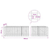 Gabion 5 mm langasta ja 5x10 cm verkosta 550x20x50 cm