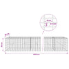 Gabion 5 mm langasta ja 5x10 cm verkosta 1050x20x50 cm