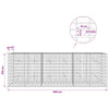 Gabion 5 mm langasta ja 5x10 cm verkosta 300x20x100 cm