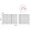 Gabion 5 mm langasta ja 5x10 cm verkosta 400x20x100 cm
