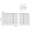 Gabion 5 mm langasta ja 5x10 cm verkosta 450x20x100 cm