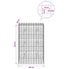 Gabion 5 mm langasta ja 5x10 cm verkosta 100x20x150 cm