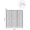 Gabion 5 mm langasta ja 5x10 cm verkosta 150x20x150 cm
