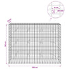 Gabion 5 mm langasta ja 5x10 cm verkosta 200x20x150 cm