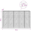Gabion 5 mm langasta ja 5x10 cm verkosta 250x20x150 cm