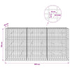 Gabion 5 mm langasta ja 5x10 cm verkosta 300x20x150 cm