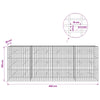 Gabion 5 mm langasta ja 5x10 cm verkosta 400x20x150 cm