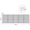 Gabion 5 mm langasta ja 5x10 cm verkosta 500x20x150 cm