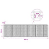 Gabion 5 mm langasta ja 5x10 cm verkosta 550x20x150 cm