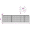 Gabion 5 mm langasta ja 5x10 cm verkosta 600x20x150 cm