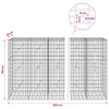 Gabion 5 mm langasta ja 5x10 cm verkosta 650x20x150 cm
