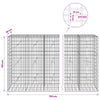 Gabion 5 mm langasta ja 5x10 cm verkosta 750x20x150 cm