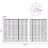 Gabion 5 mm langasta ja 5x10 cm verkosta 900x20x150 cm