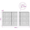 Gabion 5 mm langasta ja 5x10 cm verkosta 1000x20x150 cm