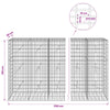 Gabion 5 mm langasta ja 5x10 cm verkosta 1150x20x150 cm