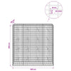 Gabion 5 mm langasta ja 5x10 cm verkosta 200x20x200 cm
