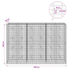 Gabion 5 mm langasta ja 5x10 cm verkosta 300x20x200 cm