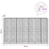 Gabion 5 mm langasta ja 5x10 cm verkosta 350x20x200 cm