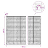 Gabion 5 mm langasta ja 5x10 cm verkosta 750x20x200 cm