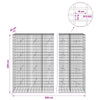 Gabion 5 mm langasta ja 5x10 cm verkosta 950x20x200 cm
