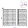 Gabion 5 mm langasta ja 5x10 cm verkosta 1000x20x200 cm