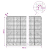 Gabion 5 mm langasta ja 5x10 cm verkosta 1150x20x200 cm