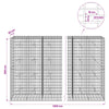 Gabion 5 mm langasta ja 5x10 cm verkosta 1200x20x200 cm
