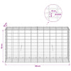 Gabion 5 mm langasta ja 5x10 cm verkosta 100x30x50 cm