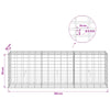 Gabion 5 mm langasta ja 5x10 cm verkosta 150x30x50 cm