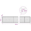 Gabion 5 mm langasta ja 5x10 cm verkosta 950x30x50 cm