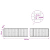 Gabion 5 mm langasta ja 5x10 cm verkosta 1200x30x50 cm