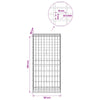 Gabion 5 mm langasta ja 5x10 cm verkosta 50x30x100 cm
