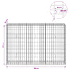 Gabion 5 mm langasta ja 5x10 cm verkosta 150x30x100 cm