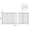 Gabion 5 mm langasta ja 5x10 cm verkosta 450x30x100 cm