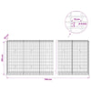 Gabion 5 mm langasta ja 5x10 cm verkosta 750x30x100 cm