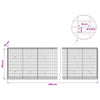 Gabion 5 mm langasta ja 5x10 cm verkosta 800x30x100 cm
