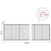 Gabion 5 mm langasta ja 5x10 cm verkosta 1000x30x100 cm