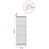 Gabion 5 mm langasta ja 5x10 cm verkosta 50x30x150 cm