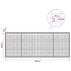 Gabion 5 mm langasta ja 5x10 cm verkosta 400x30x150 cm
