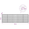 Gabion 5 mm langasta ja 5x10 cm verkosta 500x30x150 cm