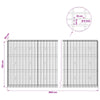 Gabion 5 mm langasta ja 5x10 cm verkosta 800x30x150 cm