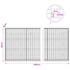 Gabion 5 mm langasta ja 5x10 cm verkosta 1000x30x150 cm