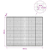 Gabion 5 mm langasta ja 5x10 cm verkosta 250x30x200 cm